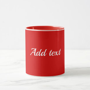 Red on Red Template, White Text, Mug