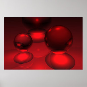 Red on Red with Red Poster