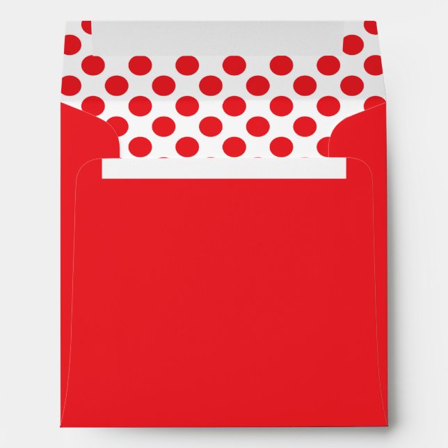 Red on White Polka Dot Envelope (Back (Bottom))