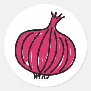 Red Onion Classic Round Sticker