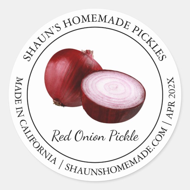 Red Onion Pickle Modern label (Front)