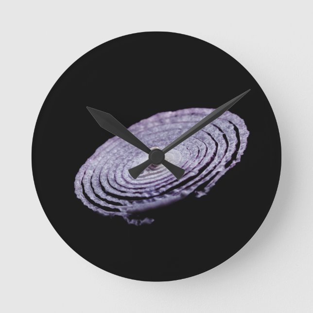 Red Onion Portrait Round Clock (Front)