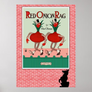 Red Onion Rag Print