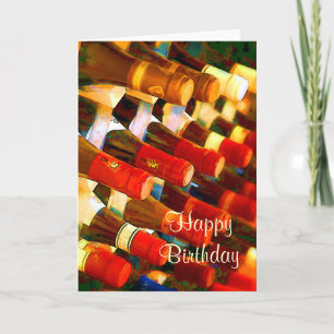 Red or White Happy Birthday Card
