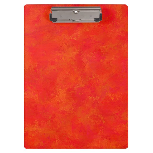 Red Orange Abstract Pattern Clipboard (Front)