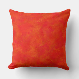 Red Orange Abstract Pattern Cushion