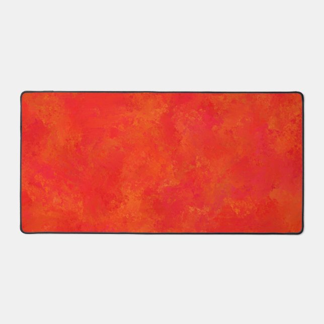 Red Orange Abstract Pattern Desk Mat (Front)