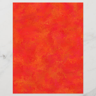 Red Orange Abstract Pattern Flat Paper Sheets