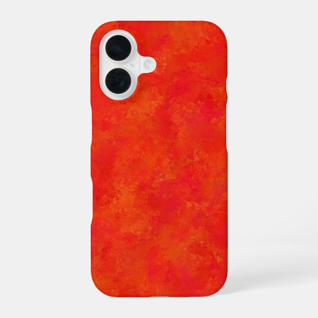 Red Orange Abstract Pattern iPhone 16 Case (Back)