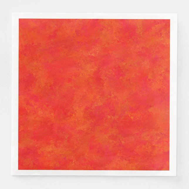 Red Orange Abstract Pattern Napkin (Front)