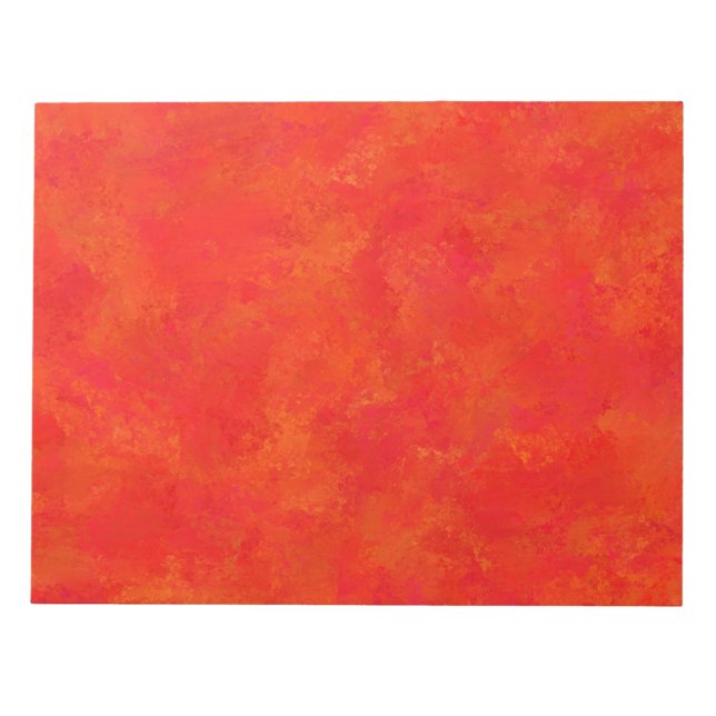 Red Orange Abstract Pattern Notepad (Front)