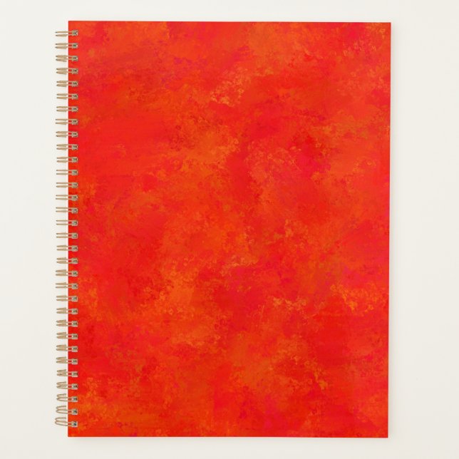 Red Orange Abstract Pattern Planner (Front)