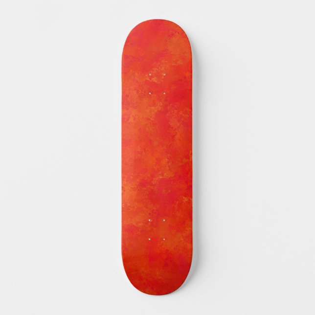 Red Orange Abstract Pattern Skateboard (Front)