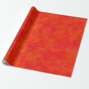 Red Orange Abstract Pattern Wrapping Paper