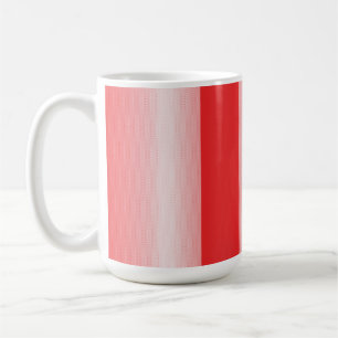 Red, orange, and pink brushstrokes blend together coffee mug