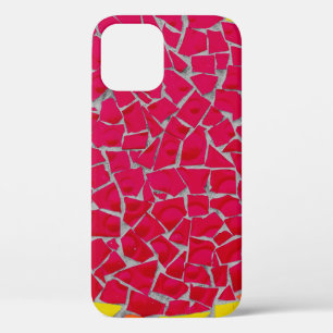 Red, orange, and yellow artwork iPhone 12 case