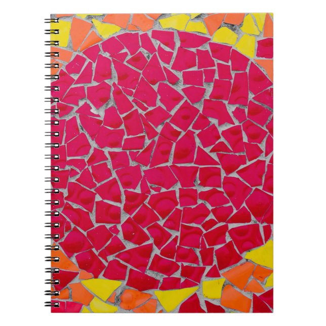 Red, orange, and yellow artwork notebook (Front)