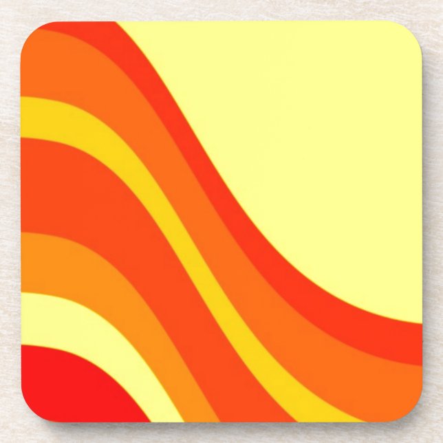 Red Orange and Yellow Coaster (Front)