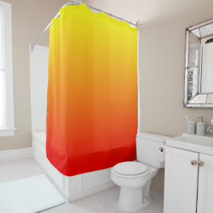 Red, Orange and Yellow Watercolor Gradient Shower Curtain