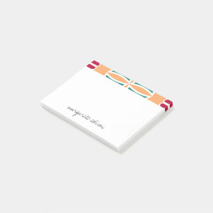 Red, Orange, Blue Design Post-it Notes