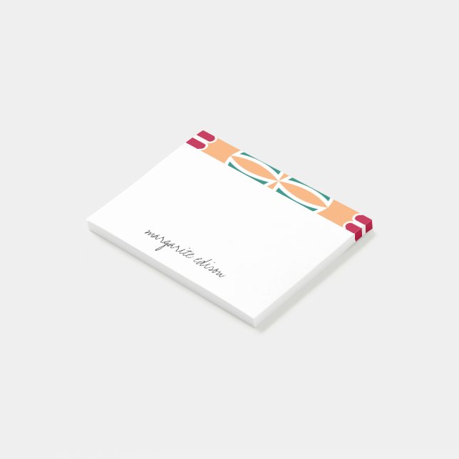 Red, Orange, Blue Design Post-it Notes (Angled)