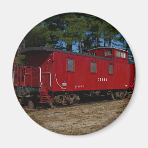 Red & Orange Caboose Magnet
