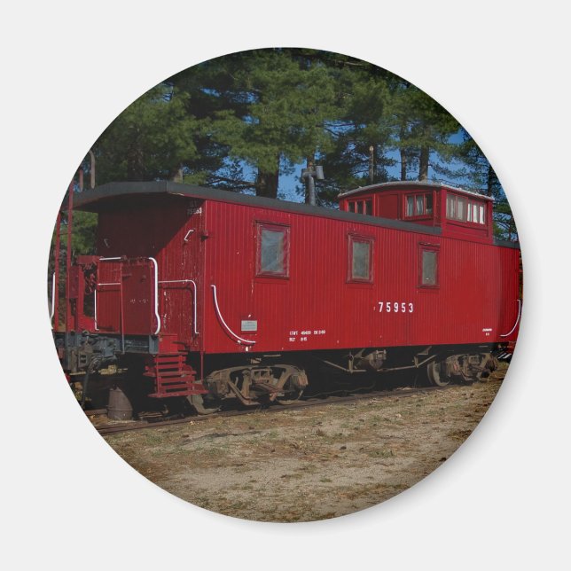 Red & Orange Caboose Magnet (Front)