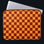 Red   Orange Check Chequered Chequerboard Pattern Laptop Sleeve<br><div class="desc">Red   Orange Check Chequered Chequerboard Pattern laptop sleeve</div>