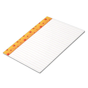 Red Orange Dots and Lines Fun Custom Notepad