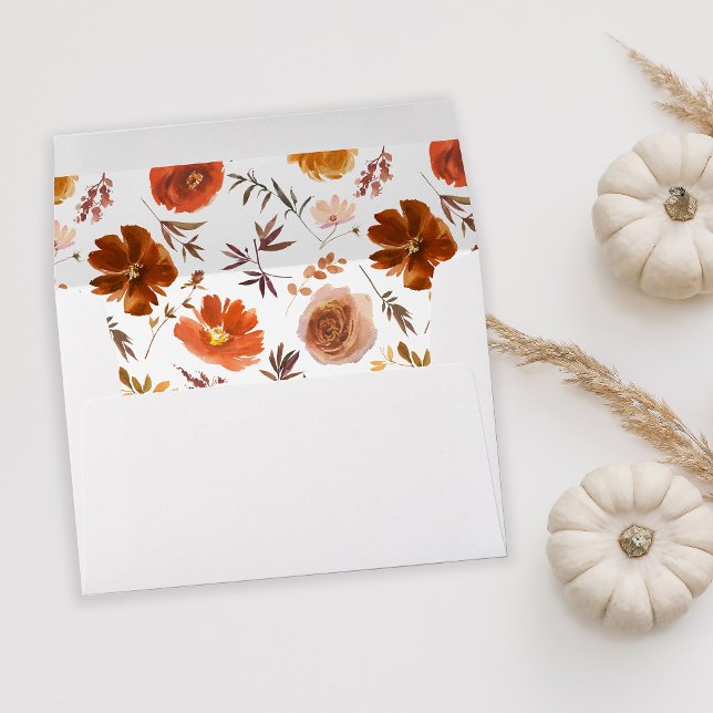 Red & Orange Fall Floral Envelope (Creator Uploaded)