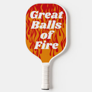 Red & Orange Fire and Flames Bold Pickleball Paddle