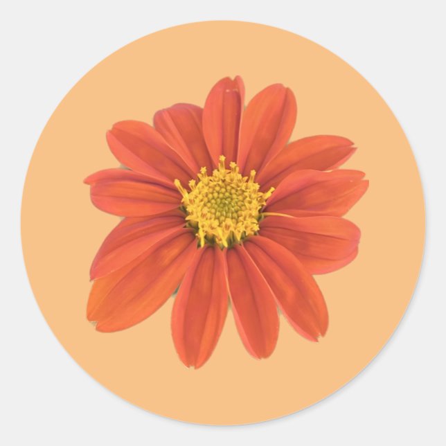 Red Orange Flower Sticker (Front)