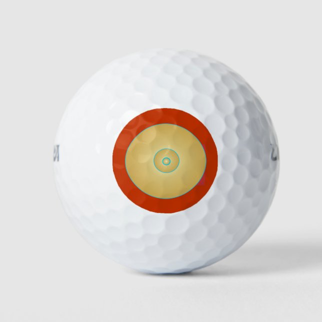 Red/Orange/Green Circles. Golf Balls (Front)