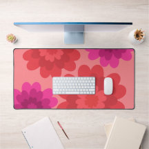 Red Orange Hot Pink  Modern Flowers 