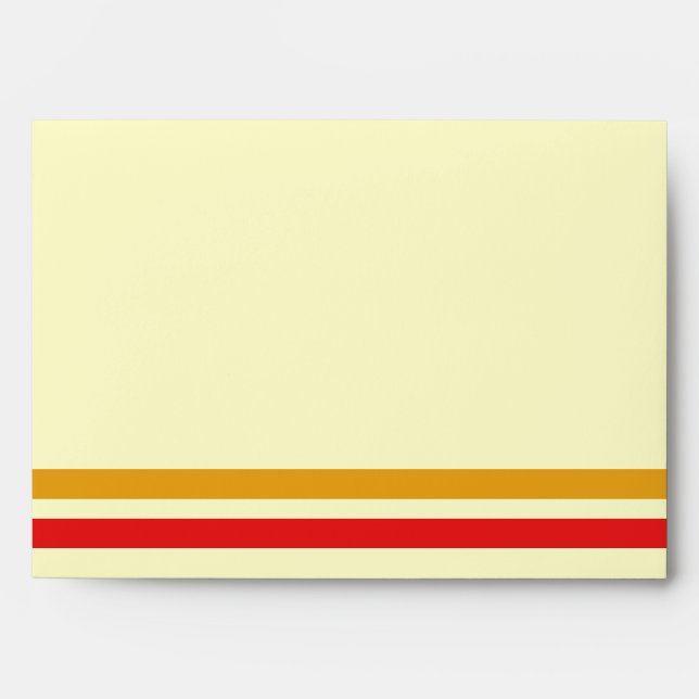Red Orange Line A7 Envelope Classic (Front)