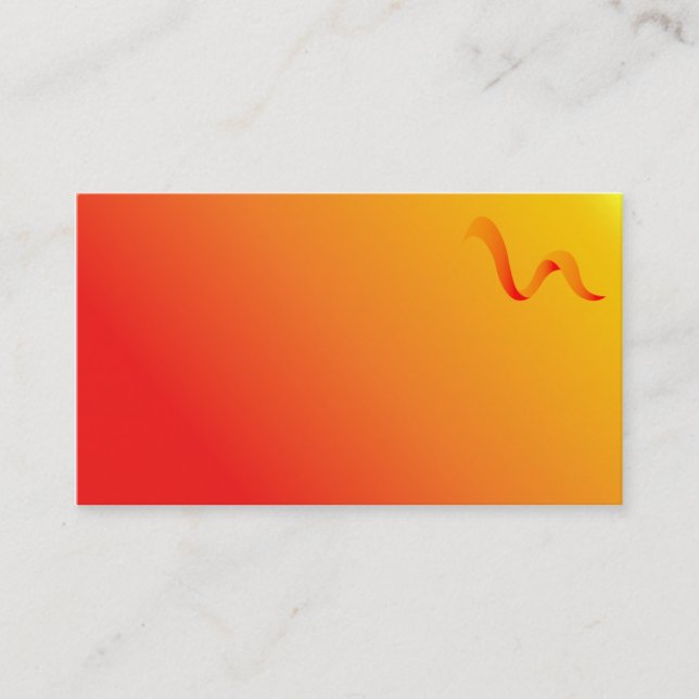 Red & Orange Logo, Business Card (Front)