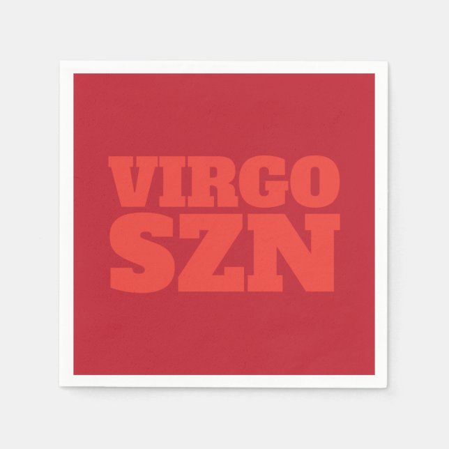 Red Orange OMG It's Virgo SZN Cool Napkin (Front)