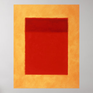 red, orange on yellow poster