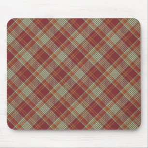 Red Orange Plaid Mousepad