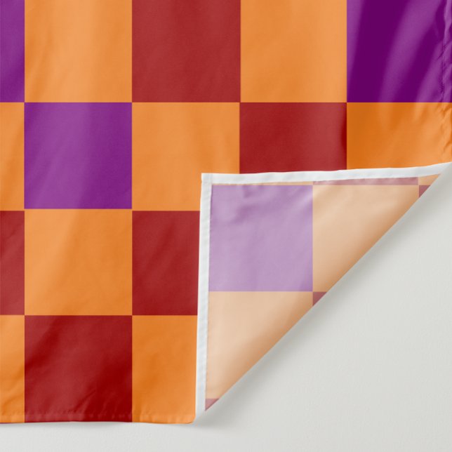 Red Orange Purple Checkered Pattern Design  Fabric (Creator Uploaded)