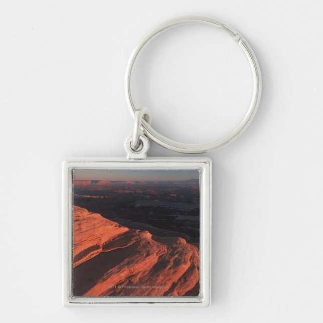 Red Orange Rock Side In Utah Key Ring (Front)