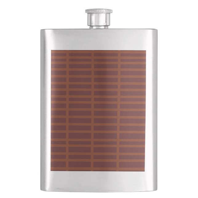 Red orange striped pattern Flask (Front)