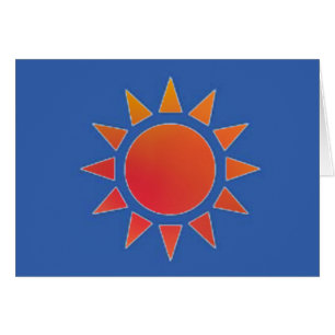 Red Orange Sun Greeting/Note Card