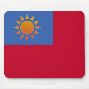 Red Orange Sun Mouse Pad