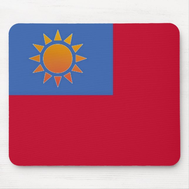 Red Orange Sun Mouse Pad (Front)