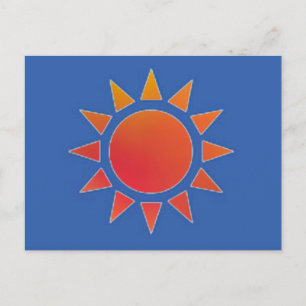 Red Orange Sun Postcard