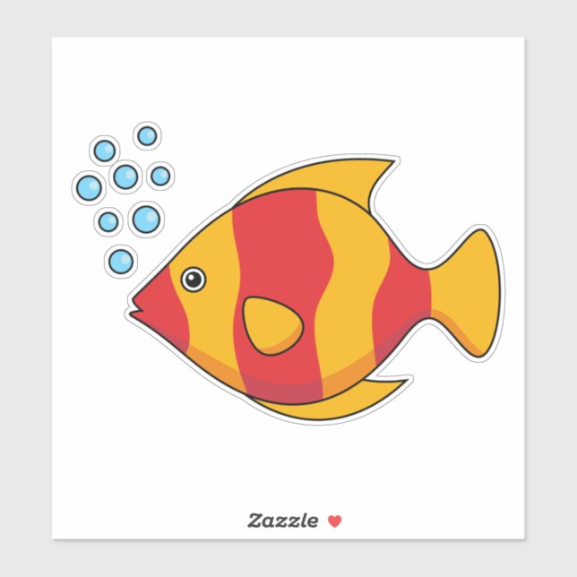 Red Orange Tropical Fish  (Sheet)