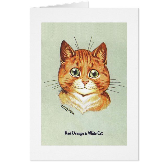 Red Orange & White Cat, Louis Wain (Front)