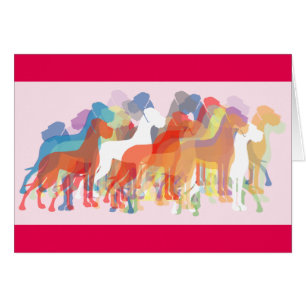 Red, orange, white Great Dane Get Well Short Note