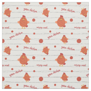 Red & Orange Yarn Chicken Champion Fabric